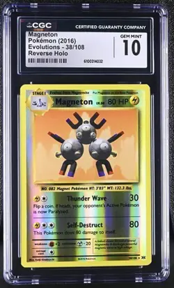 Magneton *CGC 10* Reverse Holo *Evolutions* #38 *2016* Pokemon - Image 1