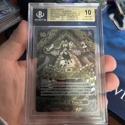 BGS 10 PRISTINE - Marshall D Teach GOLD SP - One Piece 3rd Anniversary #OP09-093 - Image 1