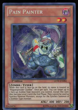 Pain Painter GENF-EN084 Secret Rare Generation Force 1st Edition Yu-Gi-Oh - Image 1