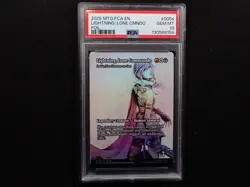 2025 MTG FINAL FANTASY: THROUGH THE AGES FOIL LIGHTNING, LONE COMMANDO PSA 10 - Image 1