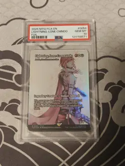 2025 MTG FINAL FANTASY: THROUGH THE AGES FOIL LIGHTNING, LONE COMMANDO PSA 10 - Image 1