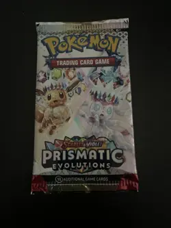 22.47g VERY HEAVY Prismatic Evolutions Pokemon Sealed Booster Pack New - Image 2