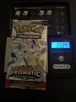 22.24g HEAVY Prismatic Evolutions Pokemon Sealed Booster Pack New - Image 1