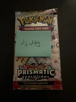 22.26g HEAVY Prismatic Evolutions Pokemon Sealed Booster Pack New - Image 4