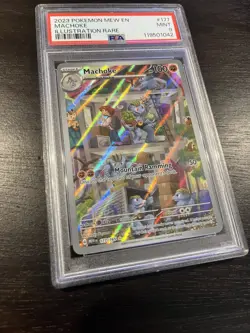 2023 POKEMON MEW EN-151 ILLUSTRATION RARE #177 MACHOKE PSA 9 MINT - Image 2