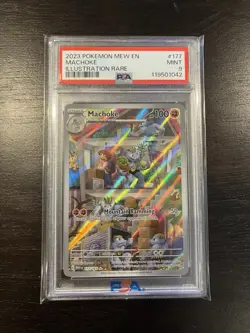 2023 POKEMON MEW EN-151 ILLUSTRATION RARE #177 MACHOKE PSA 9 MINT - Image 4