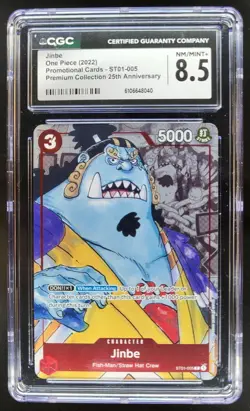 2022 ONE PIECE CCG JINBE 25TH ANNIVERSARY ST01-005 CGC 8.5 A PT - Image 1