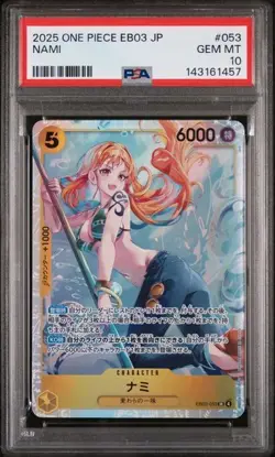 Nami EB03-053 - Japanese One Piece Heroines Edition SR - PSA 10 - Image 1