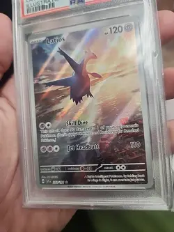 2024 Pokemon Surging Sparks Latios Illustration Rare #203/191 PSA 9 Mint - Image 3