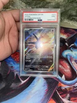 Pokemon Latios TCG Illustration Rare Surging Sparks 203/191 PSA 9 Mint - Image 3