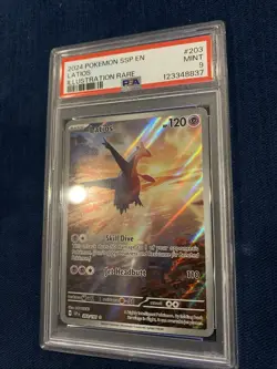 Latios 2024 Pokemon SSP Surging Sparks IR Illustration Rare 203/191 PSA 9 MINT - Image 1