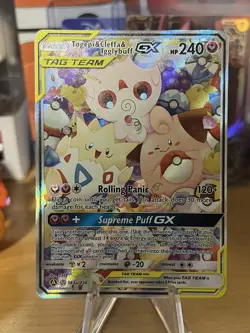 Pokemon Togepi & Cleffa & Igglybuff GX 143a/236 Alt Art Promo Tag Team NM-Mint - Image 1