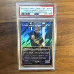 Final Fantasy Cloud, Midgar Mercenary Borderless Surge Foil Mythic #0520 PSA 10 - Image 1