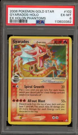 Pokemon Gyarados Gold Star EX Holon Phantoms Holo Ultra Rare #102 PSA 6 - Image 1