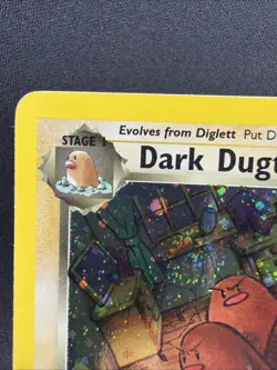Pokemon Dark Dugtrio TCG 6/82 Rare Holo Card LP Team Rocket Swirl - Image 2