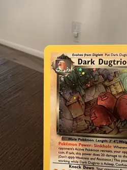 Pokemon Dark Dugtrio Holo Rare TCG Card 6/82 Unlimited Edition Swirl LP - Image 5