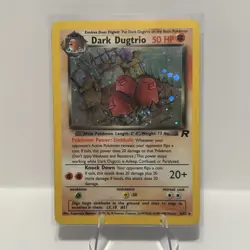 Pokemon TCG Dark Dugtrio RARE HOLO SWIRL Team Rocket Unlimited Set Card 6/82 - Image 1