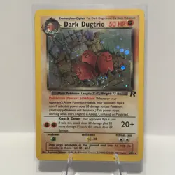 Pokemon TCG Dark Dugtrio RARE HOLO SWIRL Team Rocket Unlimited Set Card 6/82 - Image 3