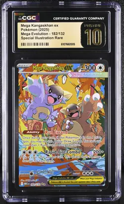 2025 Pokemon Mega Kangaskhan ex Mega Evolution 182/132 SIR CGC PRISTINE 10 - Image 1