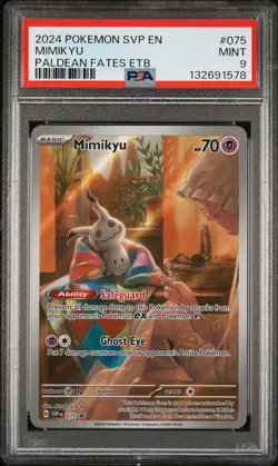 2024 POKEMON SVP EN-SV BLACK STAR PROMO #075 MIMIKYU PSA 9 - Image 1
