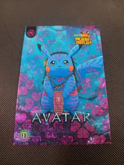 POKEMON PIKACHU COSPLAY * AVATAR * E9 * BOX HIT - FOIL HOLO Purple - Image 1