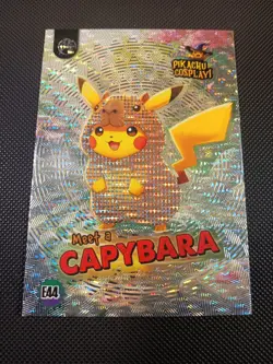 Capybara (Pikachu) #E44 - Silver Holo Box Hit Electric Pikachu Cosplay - Pokemon - Image 1