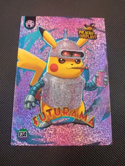 Futurama (Pikachu) #E34 - Pink Holo Box Hit Electric Pikachu Cosplay - Pokemon - Image 1