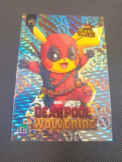 Deadpool & Wolverine (Pikachu) #E42 Silver Holo Box Hit Pikachu Cosplay Pokemon - Image 1
