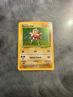 Pokemon Hitmonchan 7/102 Base Set Holo Rare 1999 Wizards Fighting Card English - Image 1