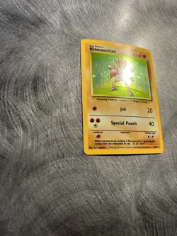 Pokemon Hitmonchan 7/102 Base Set Holo Rare 1999 Wizards Fighting Card English - Image 2