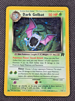 Dark Golbat - 7/82 - Pokemon Team Rocket Unlimited Holo Rare Card WOTC LP - Image 1