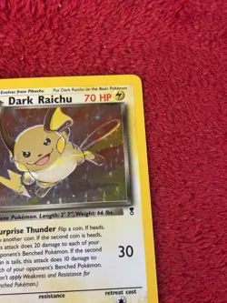 Dark Raichu 7/110 Legendary Collection Holo Wotc Pokemon Card Played - Image 2