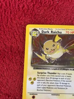 Dark Raichu 7/110 Legendary Collection Holo Wotc Pokemon Card Played - Image 3