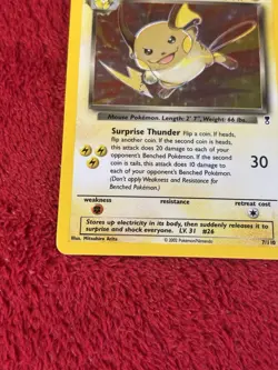 Dark Raichu 7/110 Legendary Collection Holo Wotc Pokemon Card Played - Image 4