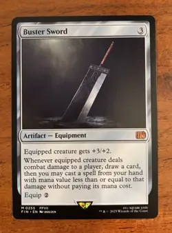 Buster Sword Final Fantasy Regular Card, MTG Magic the Gathering - Image 1