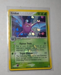Crobat 3/101 Ex Hidden Legends Holo Rare Pokemon Card Vintage 2004 Swirl DMG - Image 1