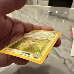 Pokemon Raichu Base Set 14/62 Holo Rare 90 HP Card TCG 1999 English Stage 1 - Image 4