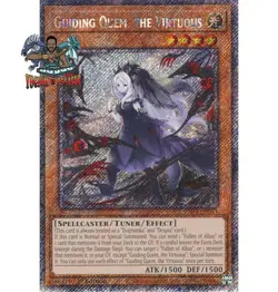 Yugioh! 1x Guiding Quem, the Virtuous RA04-EN043 Platinum Secret Rare 1st Ed NM - Image 1