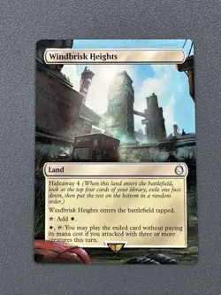 Windbrisk Heights MTG Fallout Hand Painted Borderless Extended Full Altered Art - Image 1