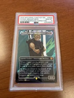 2025 MTG Final Fantasy #0520 Cloud, Midgar Mercenary Surge Foil PSA 10 - Image 1