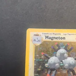 Pokemon TCG Karte - Magneton 9/102 Base Set Holo 1. Edition Deutsch Poor - Image 4