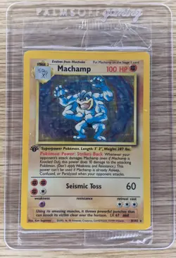 Machamp 1st Edition Base Set 8/102 Pokemon Card - SEALED NM-MT - Image 1