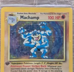 Machamp 1st Edition Base Set 8/102 Pokemon Card - SEALED NM-MT - Image 2