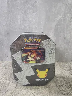 Pokemon TCG Lance’s Charizard V Celebration Tin. 25th Anniversary Factory Sealed - Image 1