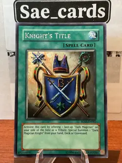 Yugioh! Dark Magician Knight ROD-EN001 & Knight’s Title ROD- EN002 - Promo NM - Image 4