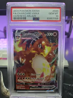 Pokemon Charizard VMAX Darkness Ablaze Full Art #020 PSA 10 Gem Mint - Image 1
