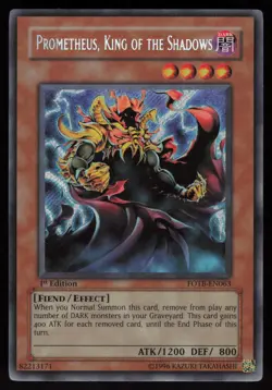 Prometheus, King of the Shadows FOTB-EN063 Secret Rare 1st Edition Yu-Gi-Oh - Image 1