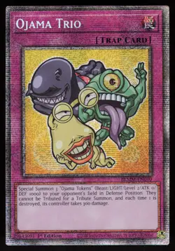 Ojama Trio BLMM-EN010 Starlight Rare 1st Edition Yu-Gi-Oh - Image 1