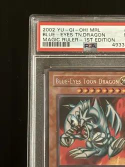 Yu-Gi-Oh! Blue-Eyes Toon Dragon Magic Ruler 1st Ed Secret Rare MRL-000 PSA 9 - Image 2