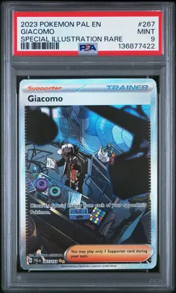 2023 POKEMON PAL EN-PALDEA EVOLVED SPECIAL ILLUSTRATION RARE #267 GIACOMO PSA 9 - Image 1